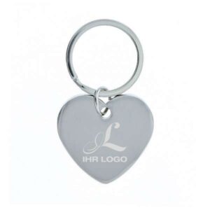 Schlüsselanhänger Herz (Gravurmaß 22x15 mm)