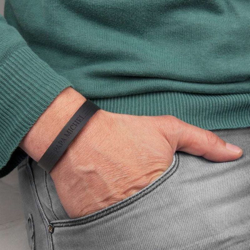Bild von   lederarmband vatertag schwarjpg | fotogeschenkideende 🎀 Geschenke mit eigenem Foto Motiv o Text