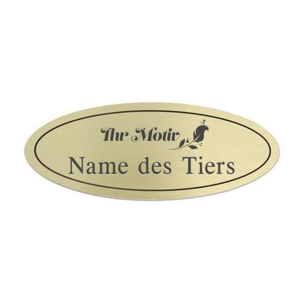 Bild von   tierschild aus messing oval gjpg | fotogeschenkideende 🎀 Geschenke mit eigenem Foto Motiv o Text