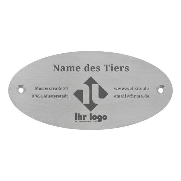 Bild von   tierschild aus edelstahl ovaljpg | fotogeschenkideende 🎀 Geschenke mit eigenem Foto Motiv o Text