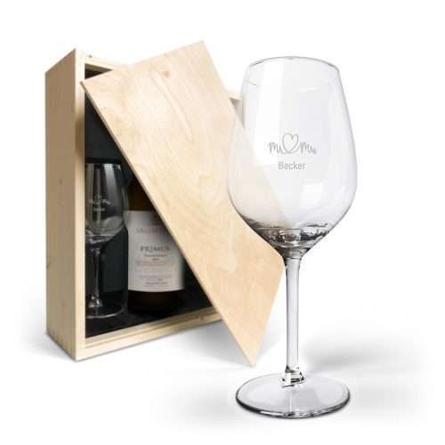 Geschenkset Wein mit Gläsern - Salentein Pimus Chardonnay