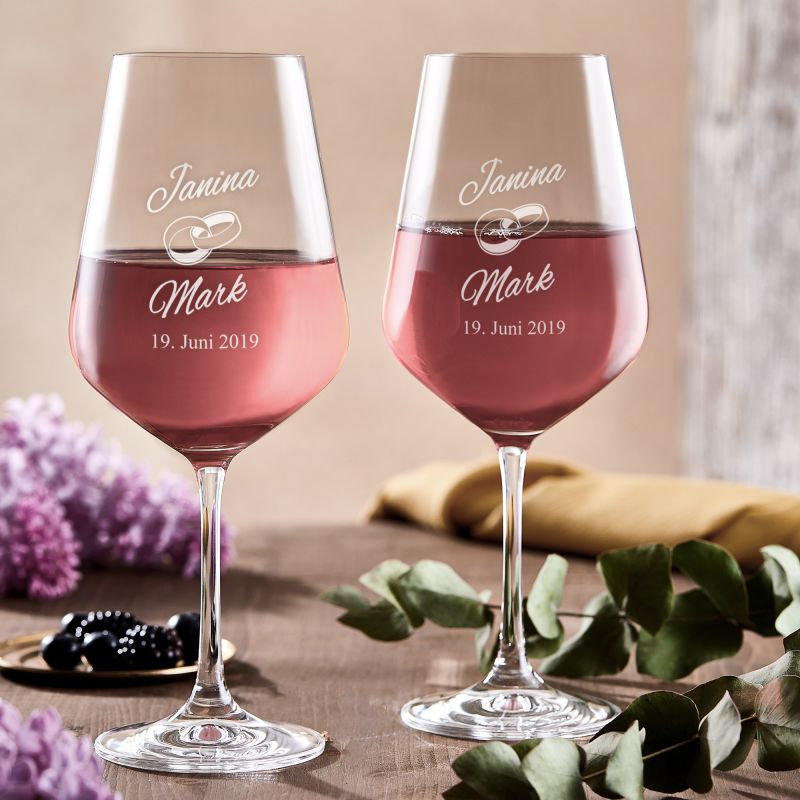 Bild von   weissweinglaeser zur hochzeitjpg | fotogeschenkideende 🎀 Geschenke mit eigenem Foto Motiv o Text