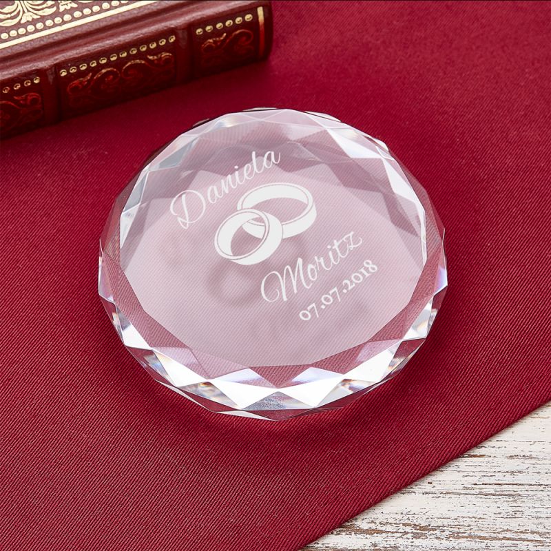 Bild von   kristall mit gravur zur hochzejpg | fotogeschenkideende 🎀 Geschenke mit eigenem Foto Motiv o Text