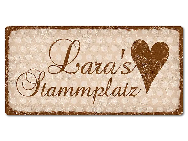 Bild von   retro schild mit polka dots jpg | fotogeschenkideende 🎀 Geschenke mit eigenem Foto Motiv o Text