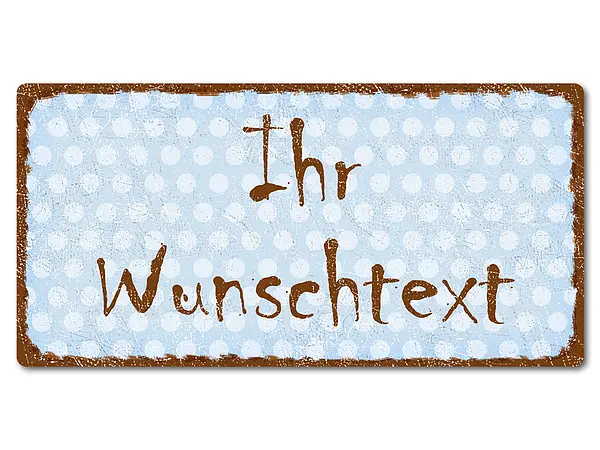 Bild von   retro schild mit polka dots jpg | fotogeschenkideende 🎀 Geschenke mit eigenem Foto Motiv o Text