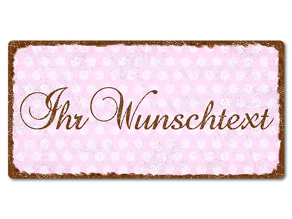 Bild von   retro schild mit polka dots jpg | fotogeschenkideende 🎀 Geschenke mit eigenem Foto Motiv o Text