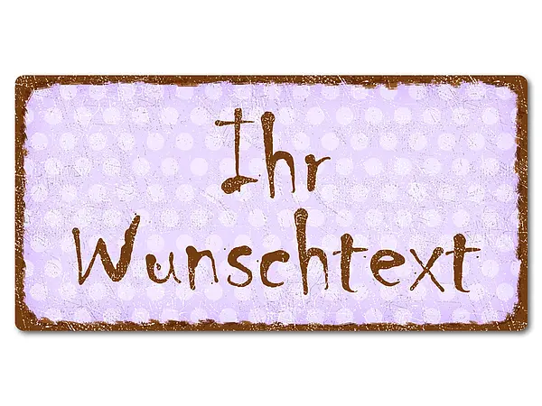 Bild von   retro schild mit polka dots jpg | fotogeschenkideende 🎀 Geschenke mit eigenem Foto Motiv o Text