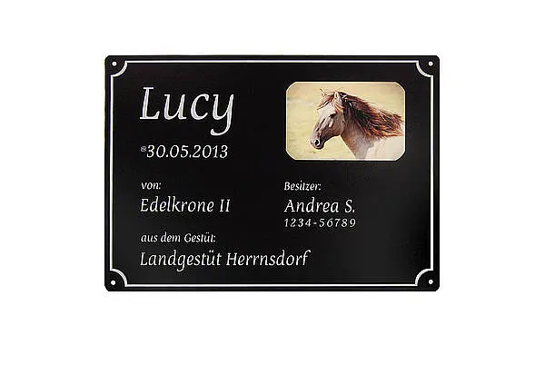 Bild von   pferdeboxenschild individueljpg | fotogeschenkideende 🎀 Geschenke mit eigenem Foto Motiv o Text