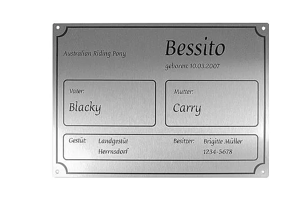 Bild von   stallschild mit individuellenjpg | fotogeschenkideende 🎀 Geschenke mit eigenem Foto Motiv o Text