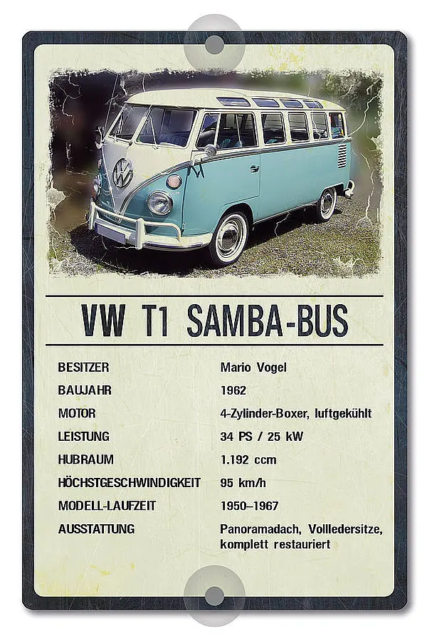 Bild von   oldtimer praesentationsschildjpg | fotogeschenkideende 🎀 Geschenke mit eigenem Foto Motiv o Text
