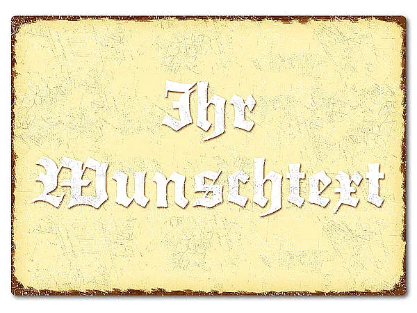Bild von   farbiges blechschild mit wunscjpg | fotogeschenkideende 🎀 Geschenke mit eigenem Foto Motiv o Text