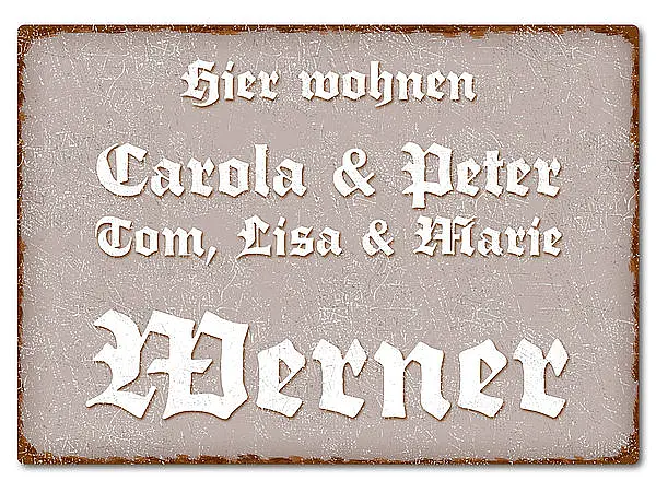 Bild von   farbiges blechschild mit wunscjpg | fotogeschenkideende 🎀 Geschenke mit eigenem Foto Motiv o Text