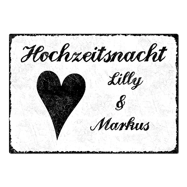 Bild von   dekoschild hochzeitsnacht im vjpg | fotogeschenkideende 🎀 Geschenke mit eigenem Foto Motiv o Text