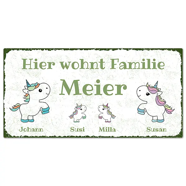 Bild von   schild mit einhoernern und namjpg | fotogeschenkideende 🎀 Geschenke mit eigenem Foto Motiv o Text
