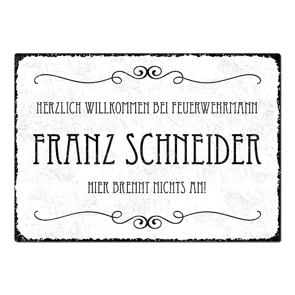 Bild von   tuerschild vintage fuer feuerwjpg | fotogeschenkideende 🎀 Geschenke mit eigenem Foto Motiv o Text