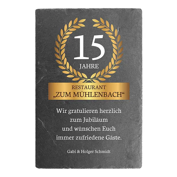 Bild von   jubilaeumsgeschenk schieferschjpg | fotogeschenkideende 🎀 Geschenke mit eigenem Foto Motiv o Text