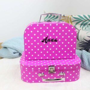 Personalisierbares Kofferset Spielzeugkoffer lila