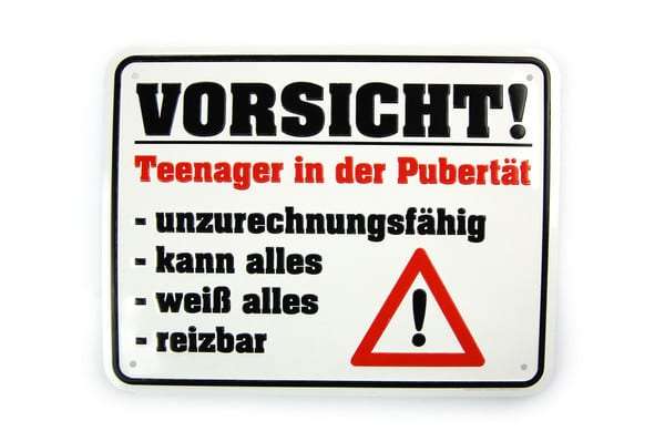 Bild von   funschild vorsicht teenagejpg | fotogeschenkideende 🎀 Geschenke mit eigenem Foto Motiv o Text