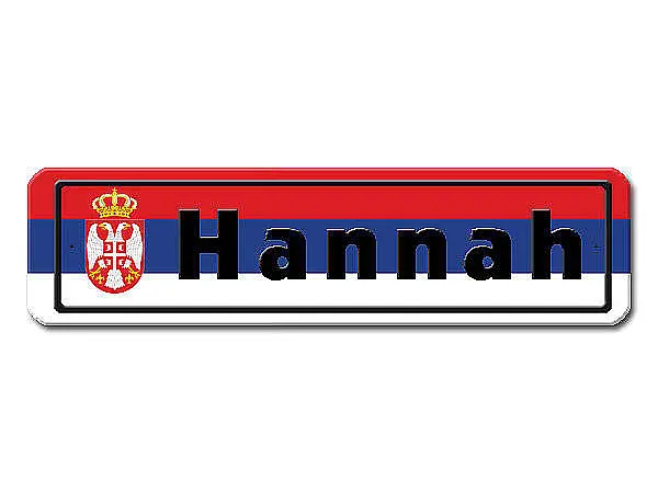 Bild von   namensschild mit serbischer fljpg | fotogeschenkideende 🎀 Geschenke mit eigenem Foto Motiv o Text