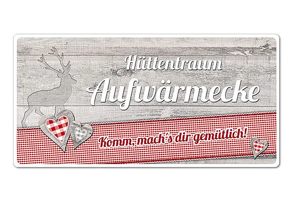 Bild von   dekoschild huettentraum mit wujpg | fotogeschenkideende 🎀 Geschenke mit eigenem Foto Motiv o Text