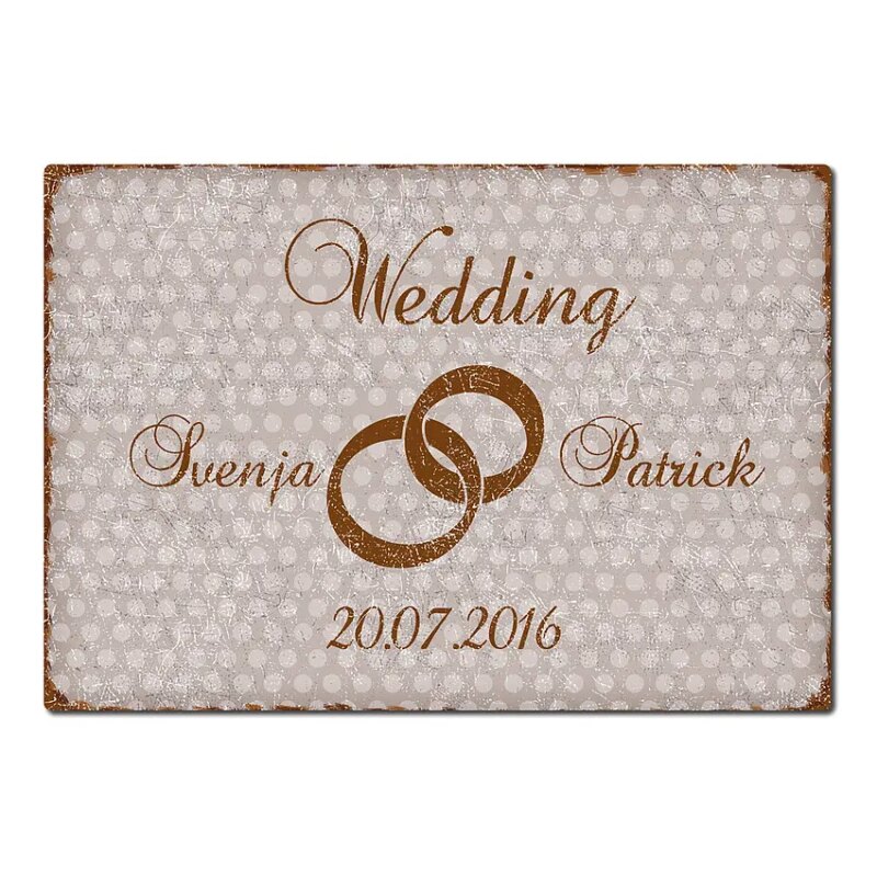 Bild von   hochzeitsdeko schild mit namenjpg | fotogeschenkideende 🎀 Geschenke mit eigenem Foto Motiv o Text