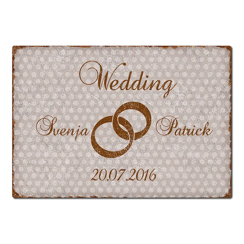 Bild von   hochzeitsdeko schild mit namenjpg | fotogeschenkideende 🎀 Geschenke mit eigenem Foto Motiv o Text