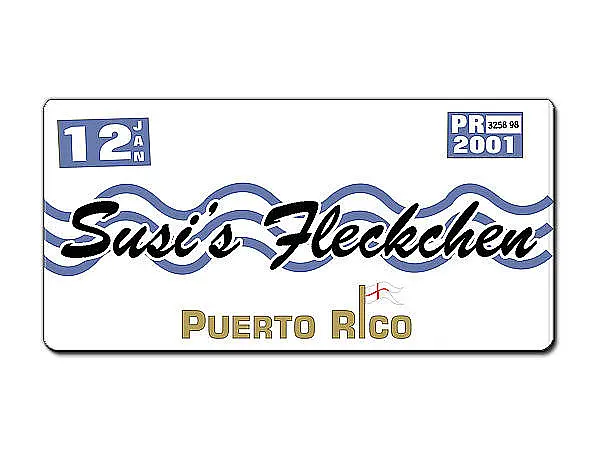 Bild von   puerto rico kennzeichen mit wujpg | fotogeschenkideende 🎀 Geschenke mit eigenem Foto Motiv o Text