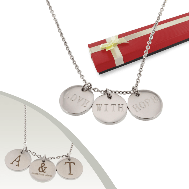 Bild von   gravurkette love with hope mitpng | fotogeschenkideende 🎀 Geschenke mit eigenem Foto Motiv o Text