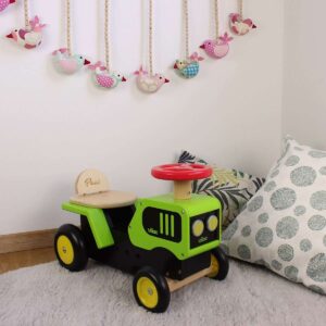 Rutschauto Traktor aus Holz personalisierbar