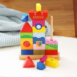 Stapel- und Steckspiel Schloss personalisierbar
