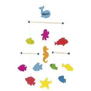 Holz-Mobile Unterwasserwelt personalisierbar
