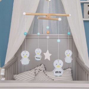 Holz-Mobile Pinguin personalisierbar