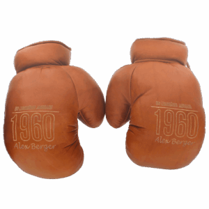 Echtleder Retro-Boxhandschuhe mit Gravur