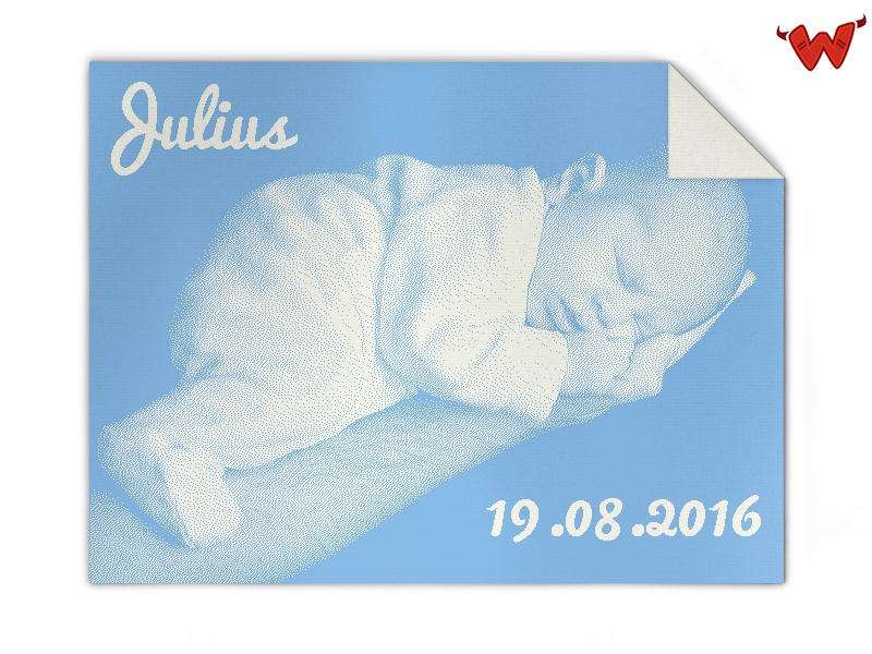 Bild von   baby strickdecke mit name undjpg | fotogeschenkideende 🎀 Geschenke mit eigenem Foto Motiv o Text