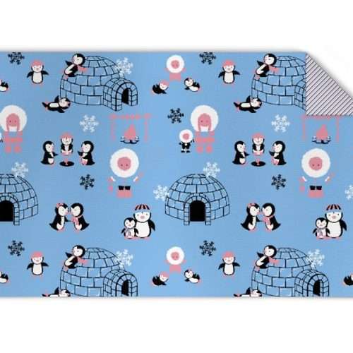 Kinder Strickdecke Pinguine