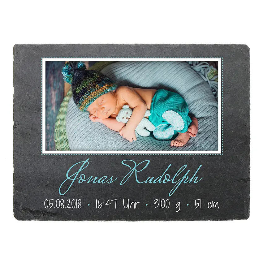Bild von   schild zur geburt mit foto gjpg | fotogeschenkideende 🎀 Geschenke mit eigenem Foto Motiv o Text