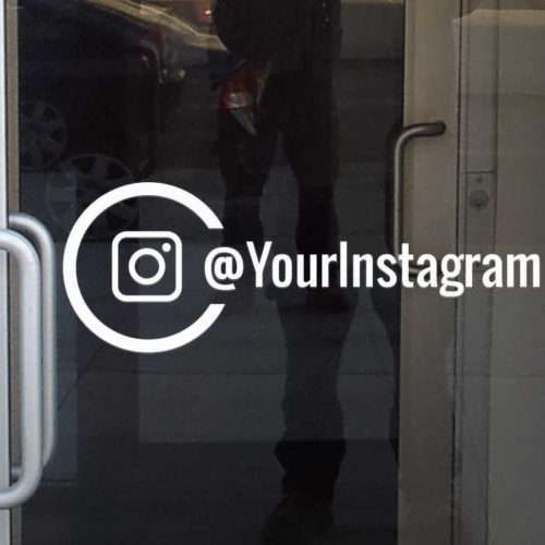 Personalisierter instagram Wandaufkleber Fenster