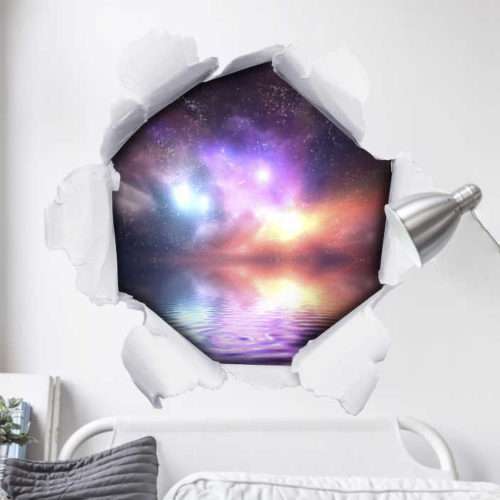 Personalisiertes 3D Wandtattoo Loch in Papierwand