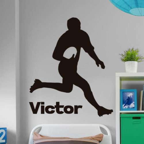 Personalisiertes Wandtattoo Rugby
