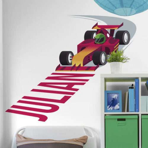 Personalisierter Rennwagen Auto Wandtattoo