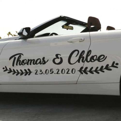 Personalisierter Hochzeit Vinyl Aufkleber