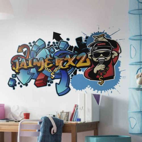 Wandtattoo Kunst Graffiti personalisiert