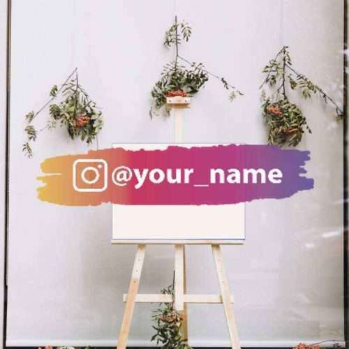 Aufkleber Schilder Personalisierte malstrich instagram