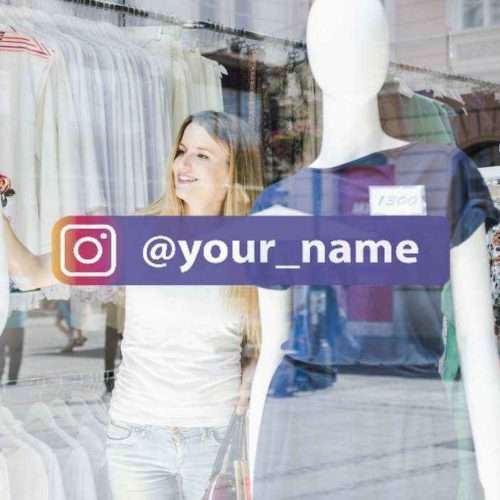 Aufkleber Schilder Personalisiertes lila instagram-logo