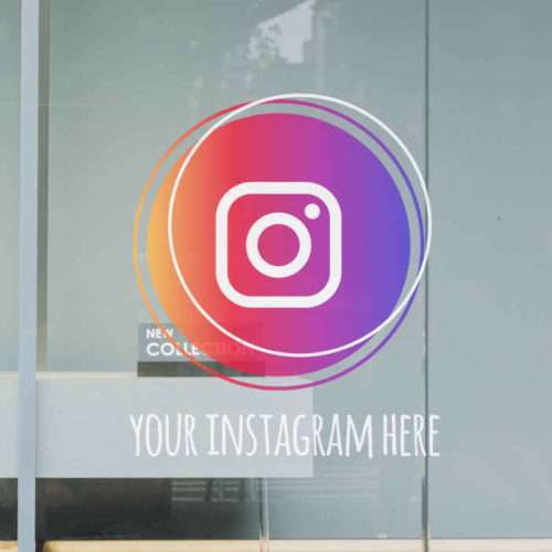 Fenster Sticker Personalisierte instagram-symbol