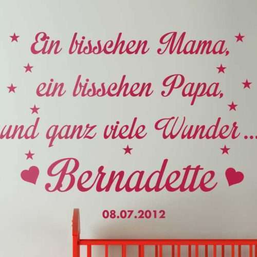 Personalisierter Spruch Kinderzimmer