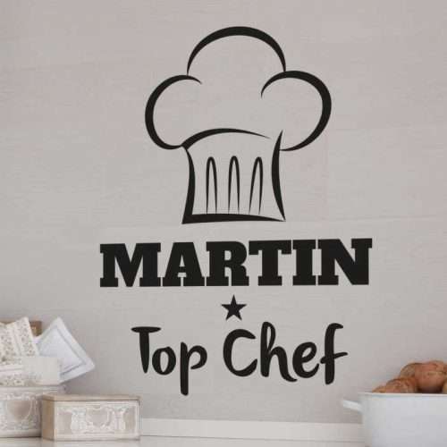 Wandtattoo Top Chef personalisiert