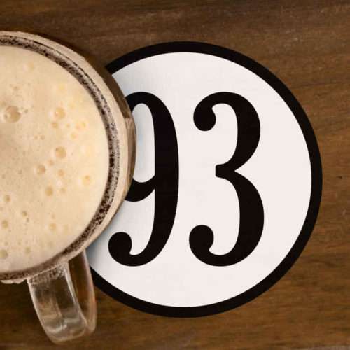 Benutzerdefinierte Nummer runde personalisierte bierdeckel