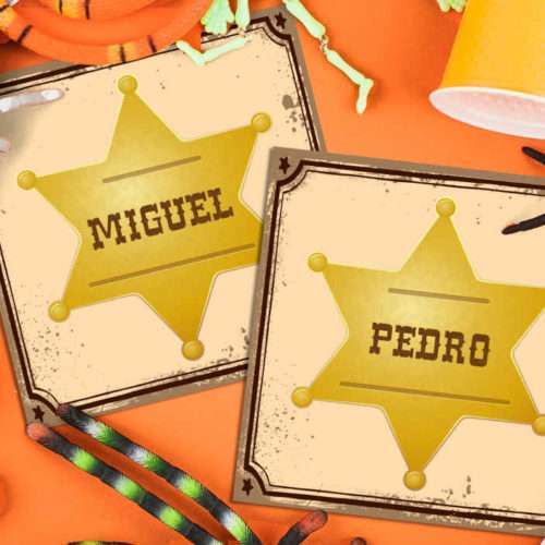 Sheriff abzeichen mit Namen personalisierte bierdeckel