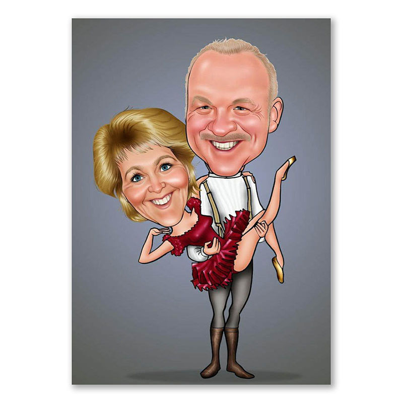 Bild von   erstellung karikatur tanzpaarjpg | fotogeschenkideende 🎀 Geschenke mit eigenem Foto Motiv o Text